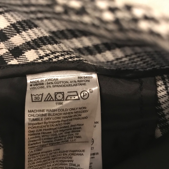 Banana Republic Sloan Pants Womans 6 Houndstooth Plaid Crop Rayon - Picture 5 of 8